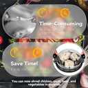 Upgraded Chicken Shredder Tool Twist for Chicken Shredder with Removable Plate, Professional Visible Meat Shredder Machine,Transparent Cover, Ergonomic Handle, Anti-Slip Chicken Grinder