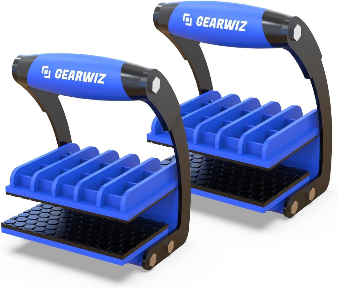 Gearwiz Panel Carrier Tool Carry Plywood & Large Sheets up to 100 lbs One-Handed Ergonomic Grip Heavy-Duty Woodworking & Construction Sheet Lifter for 4x8 Panels NOT FOR DRYWALL 2 Pack