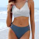 ANRABESS Bikini Sets for Women V Neck Criss Cross Two Piece Swimsuit Sexy Cutout Bathing Suit 2026 Beach Vacation Swimwear (M)