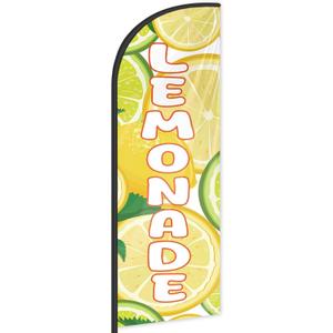 Lemonade Feather Flag for Business Advertising 6 FT Swooper Flag for Storefronts Retailers Shops Food Trucks Events and Fairs (Flagpole Not Included)