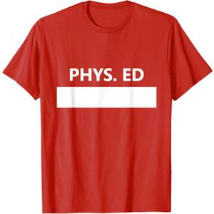 Gym PE Class Uniform School Physical Education Middle T-Shirt, Size M