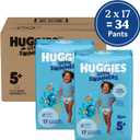 Huggies Little Swimmers Disposable Swim Diapers, Size 5-6 (32+ lbs), 34 Ct (2 Packs of 17)