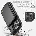 Vinich for iPhone 15 Pro Max Wallet Case with Card Holder, RFID Blocking Credit Slots Kickstand Shockproof Phone Cover Fit for iPhone 15 Pro Max 6.7" Black