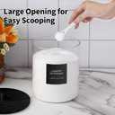 TIPGO Laundry Pods Container with 27 Labels, Glass Jars for Laundry Room Organization, Detergent Holder with Bamboo Lid, Cute Storage Jars, Black (Set of 1)