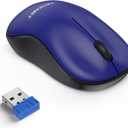TECKNET Wireless Mouse for Laptop, 2.4G Silent Computer Mouse Quiet Click with 5 DPI Levels,Contoured Grip,Small Portable 30 Months Battery Cordless Mice for PC, Chromebook, Mac (Navy blue)
