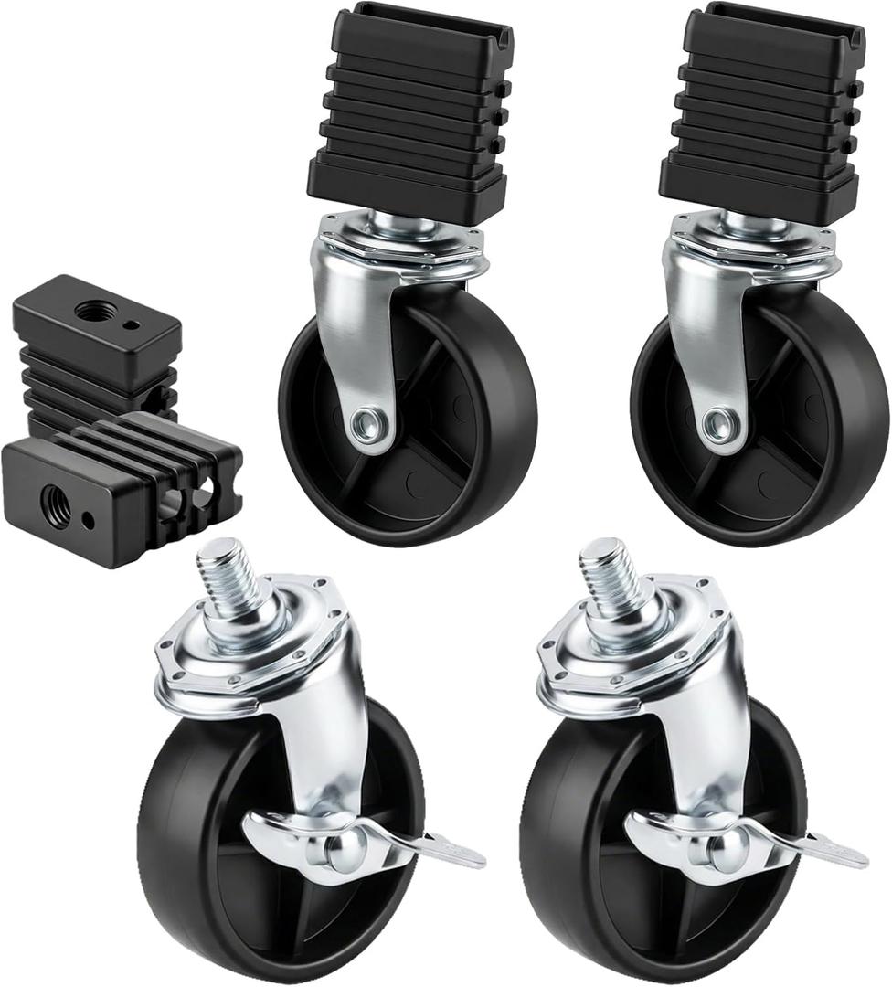 Grill Wheels for Charbroil Performance 463375719 466342119 463243518 3 Inch Caster Wheels Caster Locking for Charbroil Caster Socket for G350-0023-W2 Charbroil Grill Replacement Wheels