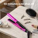 ORYNNE Mini Flat Iron 1/2 Inch with 5 Adjustable Temperatures, Tourmaline Ceramic Small Hair Straightener for Short Hair, Bangs, Beard, Pixie, Edge - Dual Voltage Travel Curling Iron, Auto-Off