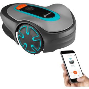 GARDENA 15201-41 SILENO Minimo - Automatic Robotic Lawn Mower, with Bluetooth app and Boundary Wire, one of The quietest in its Class, for lawns up to 2700 Sq Ft, Made in Europe, Grey