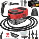 Handheld Steam Cleaner for Home, 2500W High Temperature Pressurized Machine, 1.6L Water Tank, Handle-controlled Steam Output, Portable Cleaning Steamer for Car, Bed Bugs, Furniture, Grout (Red)