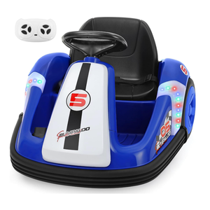 ELEMARA Toddler Bumper Car with Big Wheels, 2.2 Mph, Ride On Toys for Toddlers with DIY Stickers, 12v Electric Bumper Cars for Kids with Bluetooth,LED Light,Music for Indoor Outdoor,Peach Pink, 27.6 inches x 21.7 inches x 18.1 inches