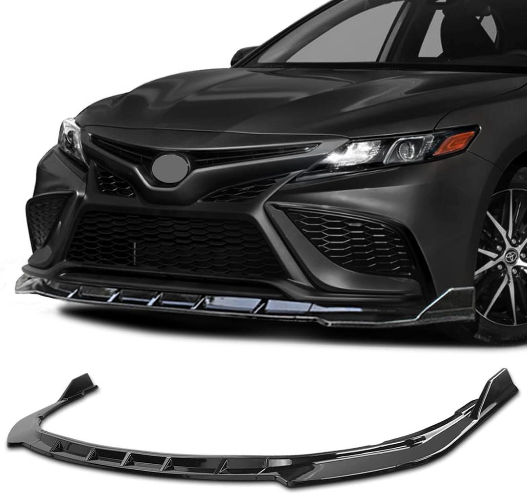 Archaic Front Bumper Lip Spoiler Compatible for 2021 2022 2023 Toyota Camry Sport [SE,XSE,Hybrid SE,Hybrid XSE,TRD,SE Nightshade], Splitter Under Chin Spoiler Body Kit Camry Accessories