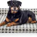 FURTIME Orthopedic Dog Beds Large Sized Dog, XXL Washable Memory Foam Pet Couch Bed with Removable Washable Cover, Non-Slip Bottom with Bolster Sides, Grey