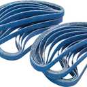 30 Pcs 3/8x13 Inch Zirconia Sanding Belts, 60 Grit Zirconia Sanding Belts for Air Belt Sander, 3/8 x 13 Sanding Belts for Metal Grinding (3/8x13in, 60 Grit)