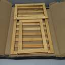 2 Pcs Kitchen Cabinet Organizer Bamboo Bookshelf Bamboo Kitchen Shelves, Cabinet Shelf Organizer, Storage Shelves for Pantry Bathroom Dining Room Study Laundry