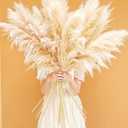 40" Tall Pampas Grass 16 Stems Natural Pompas Grass for Wedding, Party, Farmhouse, and Boho Home Decor