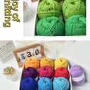 24-piece Crochet Starter kit Includes 12-Color Yarn Bundle, 2 Crochet Hooks, 9 Stitch Markers, and a Storage Bag; Complete Knitting Set Suitable for DIY Crafts and Scarf Making