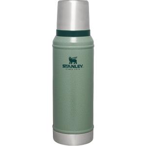 Stanley Classic Legendary Vacuum Bottle 1.0 qt | Wide Mouth with Leakproof Cup Lid | Keep Drinks Hot or Cold | Packable for Travel | Insulated Stainless Steel Thermos | BPA-Free | Hammertone Green