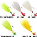Shad Darts Crappie Jigs Head Bucktail Hair Jig for American Shad Crappie Bass Fishing Lures 1/16oz 1/8oz 1/32oz 1/4oz 25 Pack