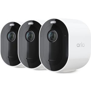 Arlo Pro 5S Spotlight Security Camera 2K HDR | Outdoor | Wireless | Dual-Band Wi-Fi Connects to Strongest Network|12X Zoom, 2-Way Audio, Color Night Vision,Live Stream(White, 3 Cameras)