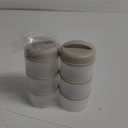 Termichy Stackable Formula Dispenser Portable Milk Powder Container, 2 Pack, Warm Grey