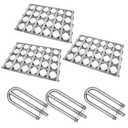 Kalomo Grill Burners Briquette Tray for Alfresco Grill ALX2-30C, ALX2-42C, ALX2-42RFG, ALX2-56, ALX2-56BFG, 18.125" Accessories Ceramic Briquette BBQ Pipe Tubes Grill Replacement Parts Stainless Steel