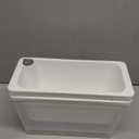 Window Box Planter, 2 Pack 10 Inch Plastic Self Watering Pots for Indoor Plants, Rectangular Flower Pots with Reservoir for Outdoor Indoor Plants Garden Home Decor - White