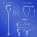 Stainless Steel Stethoscope, Dual-Frequency Diaphragm, Bell & Diaphragm & Pediatric Diaphragm, Noise-Reducing Silicone Ear Tips, Ideal for Doctors, Nurses, Students Use