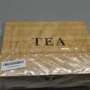 Tea Organizer Box Food Safe Chemical Free Bamboo Wood Storage Chest Big, Tall, Adjustable Cubbies (6-Slot 11" x 8.1" x 4.2" with TEA stamp design)