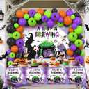 Halloween Baby Shower Party Decoration, A Baby Is Brewing Party Supplies with Backdrop Tablecloth Balloons Halloween Gender Reveal Party Decor Supplies