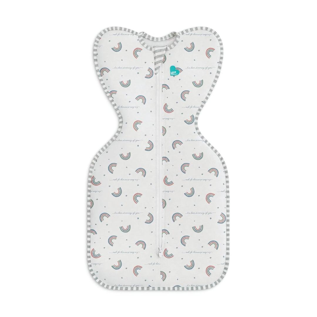 Love to Dream Swaddle UP, Baby Sleep Sack, Self-Soothing Swaddles for Newborns, Improves Sleep, Snug Fit Helps Calm Startle Reflex, New Born Essentials for Baby, 1.0 TOG, 13-19 lbs, Rainbow Dream (Medium (13-19 lbs.), Rainbow Dream)