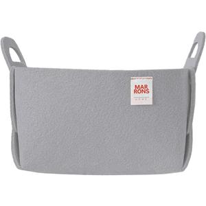 Collapsible Felt GRAY Storage Bin Small 7.1"x5.1"x5.1"  Foldable Basket with Handles for Closet, Toy Storage, Laundry Room Organization, Decorative Storage Baskets for Shelves, Nursery