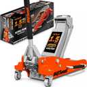AV Steel 1.5 Ton (3,000 lbs) Aluminum and Steel Low Profile Hydraulic Floor Jack, Portable Lightweight Car Jack with Dual Piston Quick Lift Pump and Overload Protection Valve, Lift Range 3-1/8" to 14"