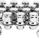 M12x1.25 Lug Nuts with Mag Flat Seat 20 pcs Compatible with Q70 Q45 Q50 G37 I30, 350Z 370Z 200SX 13/16" 21mm Hex 1.46x1.18 Chrome Wheels Lug Nuts