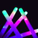 Glow Sticks Bulk - 24 Pcs LED Foam Sticks Glow Batons with 3 Modes Flashing Effect, Glow in The Dark Party Supplies for Party Wedding Birthday Concert Halloween Christmas