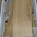 Masupu Night Stand,Mid-Century Modern Bedside Table with 2 Storage Drawer,Small Gold Frame Side End Table for Bedroom,Living Room, Natural