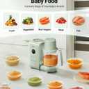 Bear Baby Food Maker with 18.5oz Dual-Layer Steam Baskets, OneStep Baby Food Processor Steamer Puree Blender Grinder Mills, Auto Cooking Grinding&Sterili-zing for Healthy Homemade Baby Food, BPA-Free, Green