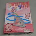 Pink Pig Climbing Toy Set Electric Light Slide Climbing Toys for Automatic Stairs,Playful Santa Race Game Christmas Roller Climbing Toys with LED Light and Music for Toddlers Boys Girls