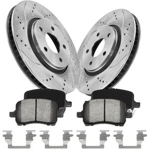 Anpulsero Automotive Replacement Brake Kits Front Brake Pads and Rotors Kit Compatible with 2004-2008 Chevrolet Malibu, Brakes and Rotors Anti-rust Oil Protected 55093 D1028-7932 Brake Kit 11.7in