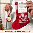 4 x Gnome Ornaments - Gnome Christmas Ornament 2025 - Holiday Gnomes Ornaments for Christmas Tree - Gifts for Gnomes Lovers, Family, Friends - Crochet Ornament & Card