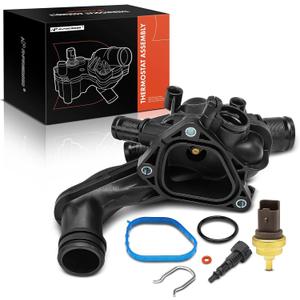 A-Premium Engine Coolant Thermostat and Housing Assembly with Sensors - Compatible with Mini Cooper 2007-2013, Cooper Countryman 2011-2013 - DOHC, 1.6L - Replace# 11537534521