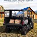 KEMIMOTO UTV Soft Cargo Camper Bed Cover Rack Compatible with Can-Am Defender & Defender Max 2016-2026 Rear Camper Top Canvas Cover Accessories