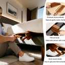 Mattress Lifter & Sheet Tucker Tool Set, Mattress Wedge Elevator, Bed Sheet Tucking Paddle, Used for Lifts & Holds The Mattress, Tucks Sheets, Removes Sheets, Alleviating Back Pain (Acacia Wood)