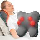 BOB AND BRAD Back Massager with Heat FSA Eligible/HSA Eligible, EZBack Corded Neck Massager for Pain Relief Deep Tissue, Shiatsu Back and Neck Massage Pillow, Full Body Use, Ideal Gifts for Women Men