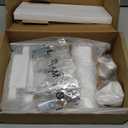 FDM Universal Speaker Wall Mount One Pair of Side Clamping Bookshelf Speaker Mount Bracket with Swivel and Tilt for Sound Speakers (White)