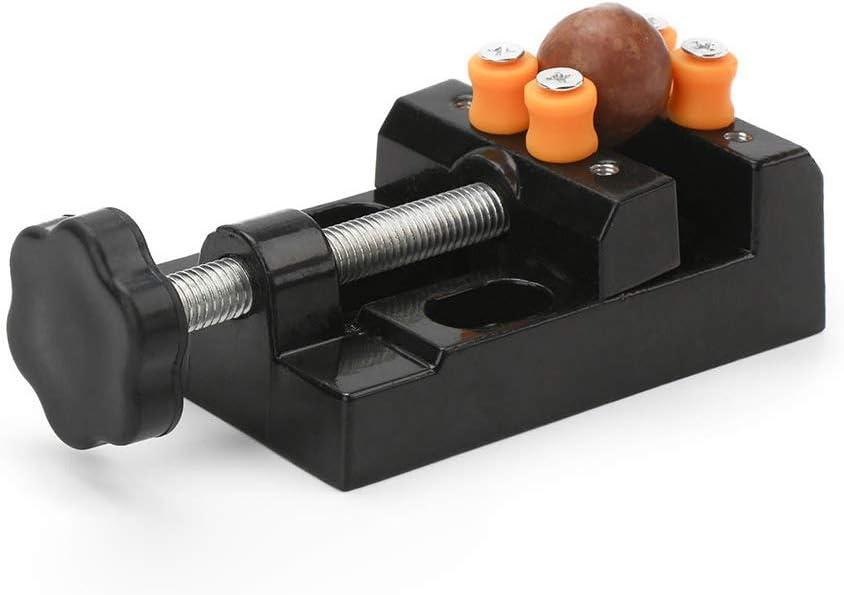 Yakamoz Universal Mini Drill Press Vise Clamp Table Bench Vice for Jewelry Walnut Nuclear Watch Repairing Clip On DIY Sculpture Craft Carving Bed Tool