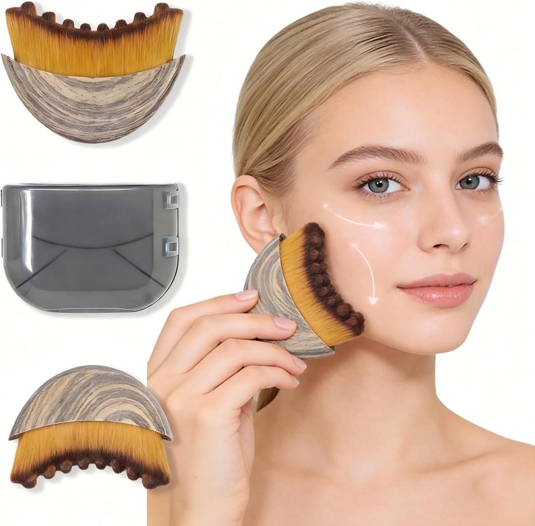 New Lymphatic Contour Face Brush - Dry Brushing Face Massager for Lymphatic Drainage, Chin & Jawline Sculpting - Ergonomic Skin Fit Design to Reduce Puffiness, Relieve Fatigue(1PCS)