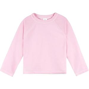 Gerber Unisex Baby Toddler UPF 50+ Long Sleeve Rashguard Swim Shirt (4T, Light Pink)