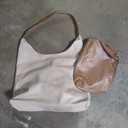 Brown Suede Bag for Women, Brown Suede Tote Bag Purse, Suedes bags for Women, Shoulder Bags (Beige)