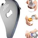 Jar Bottle Can Opener for Seniors Arthritis Weak Hands-Easy Twist Off Small Caps (0.6"-2.7"), Pop Top & Pull Tab Seals,Patent Unique Portable Multifunction Gadget for Elderly/Women/Men(Black)