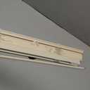 LazBlinds No Drill Vinyl Mini Blinds, 30 1/2" W x 48" H, Beige
